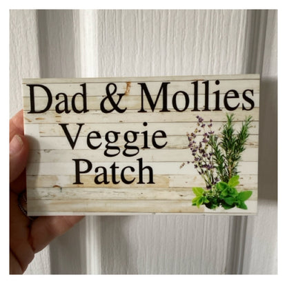 Herb Herbs Garden Custom Personalised Sign