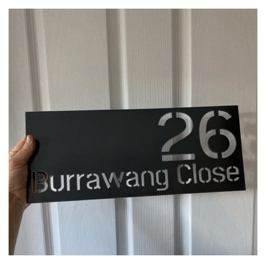 House Number Address Custom Personalised Rusty Metal Steel Sign