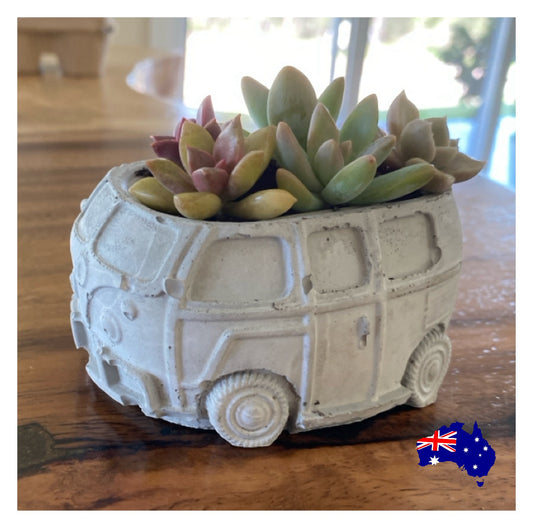 Planter Pot Kombi VW Van Aussie Handmade Concrete