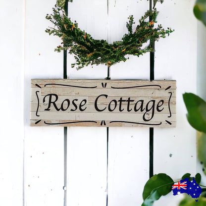 Cottage Custom Personalised Rustic Chic Sign - The Renmy Store Homewares & Gifts 