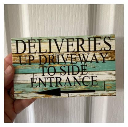 Custom Personalised Blue Timber Look Sign