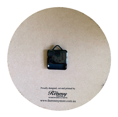 Clock Wall French Hotel Vintage 30cm 60cm Aussie Made