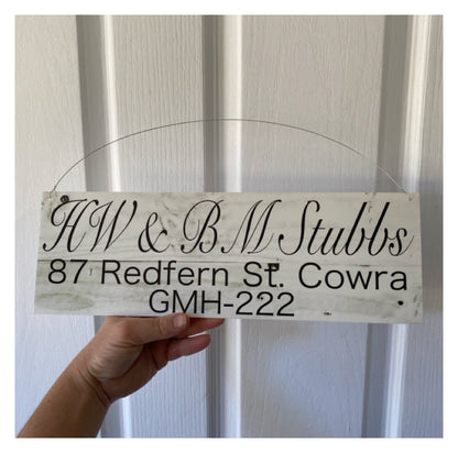 Family Residence Custom Personalised House Rustic Sign