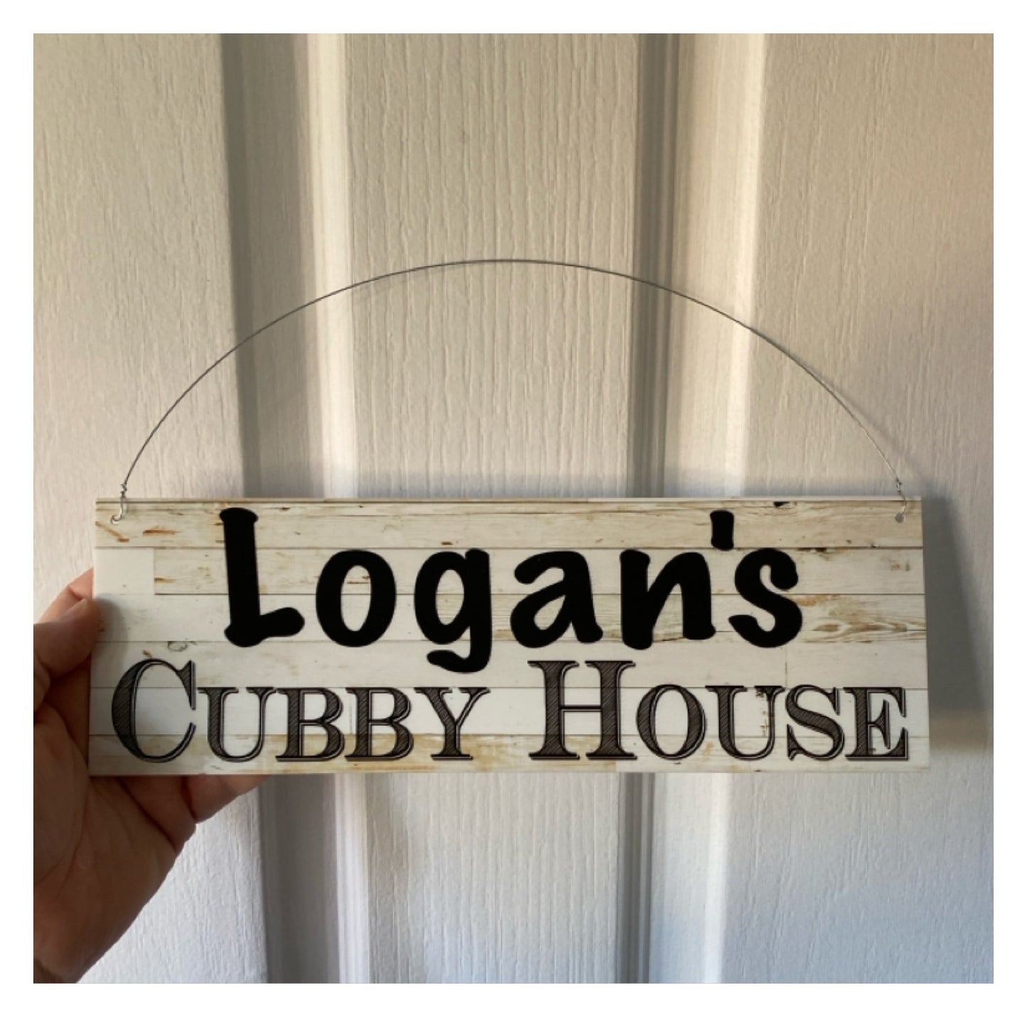 Cubby House Custom Personalised Kids Name Sign