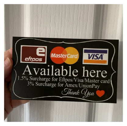 Payment Market Stall Business Retail Surcharges Sign