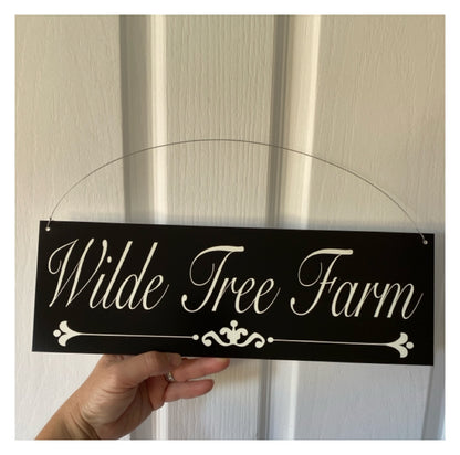 Family Name Custom Personalised Vintage Black Sign