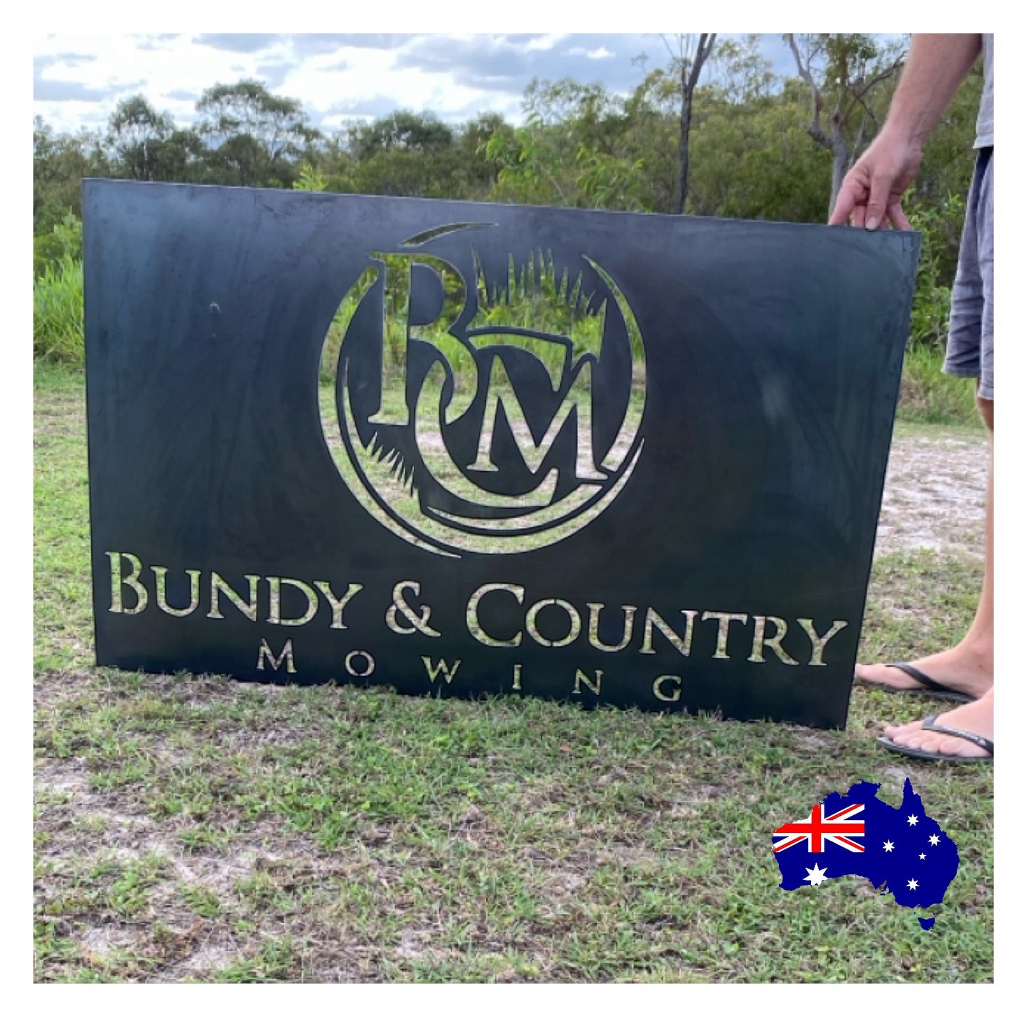 Business Logo Company Shop Custom Rusty Cor10 Steel Metal Sign