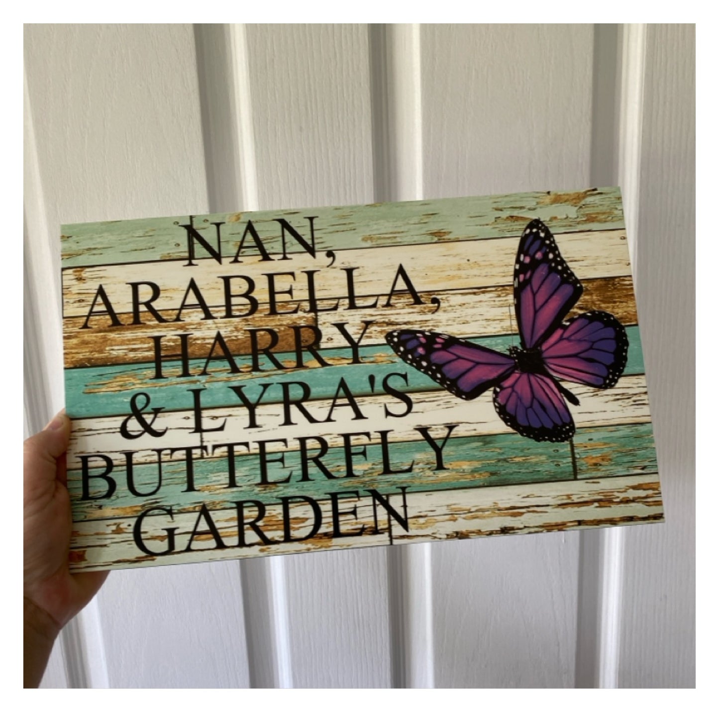 Butterfly Garden Custom Personalised Sign