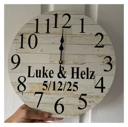 Clock Wall Wooden Custom Personalised Aussie Made