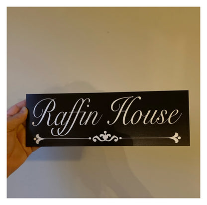 Family Name Custom Personalised Vintage Black Sign