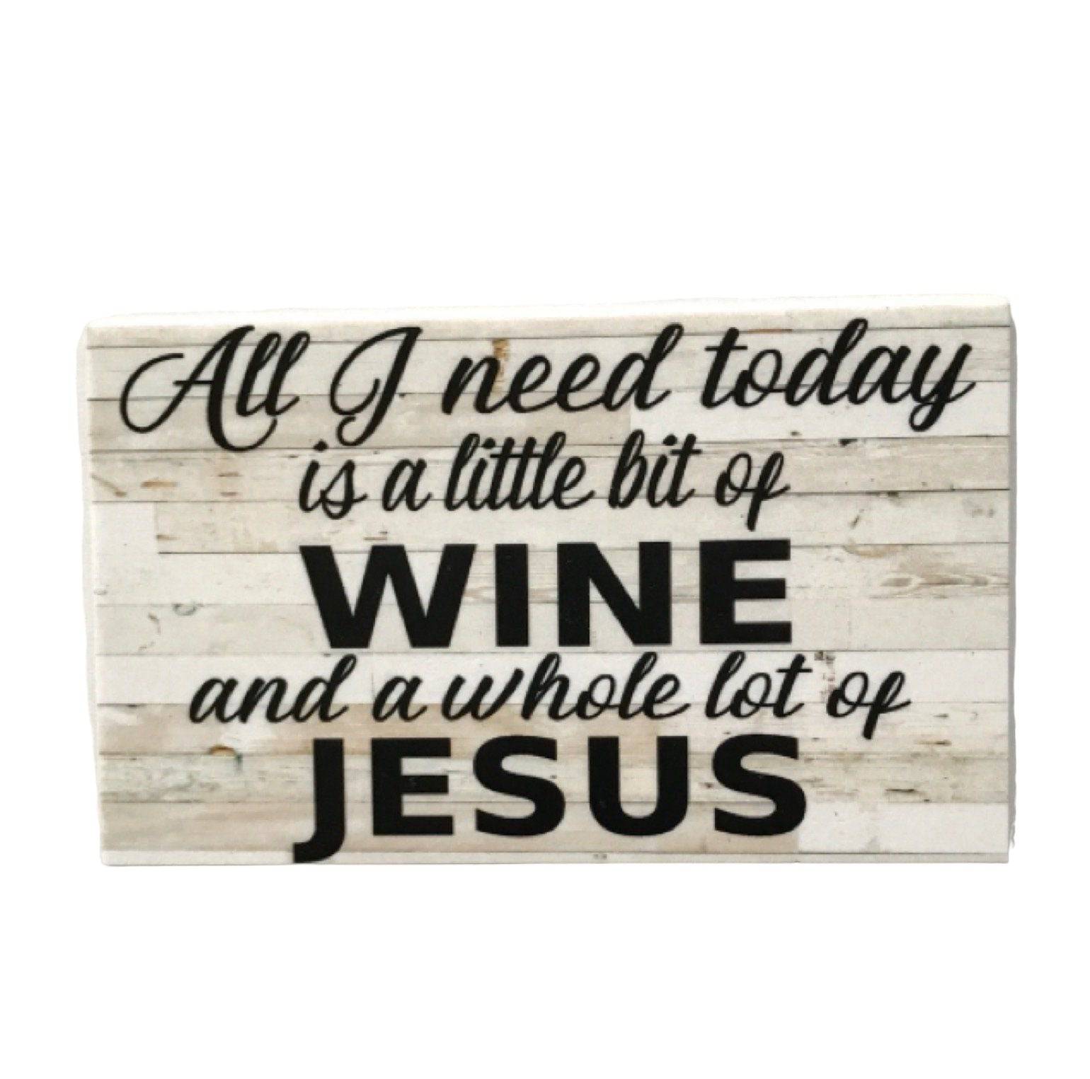 Wine and Jesus Shabby Chic Sign - The Renmy Store Homewares & Gifts 