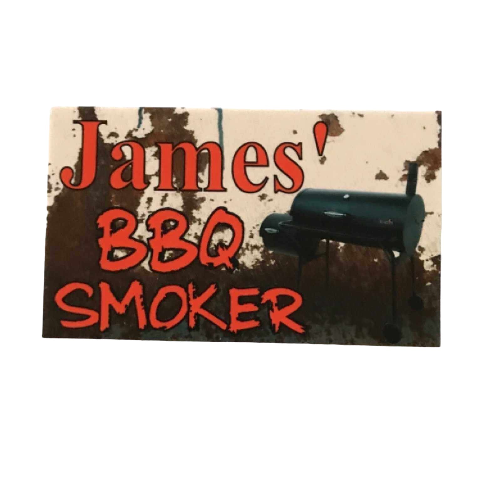 BBQ Smoker Custom Personalised Sign - The Renmy Store Homewares & Gifts 