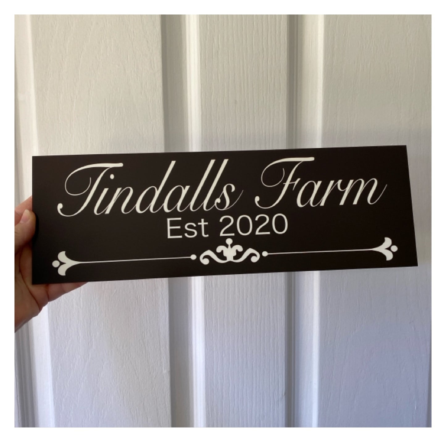 Family Name Custom Personalised Vintage Black Sign
