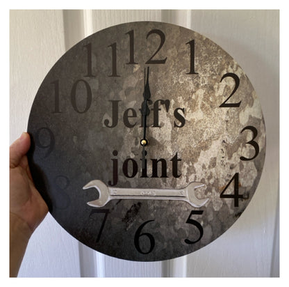 Shed & Man Cave Custom Personalised Wall Clock | Aussie Made 30cm 60cm