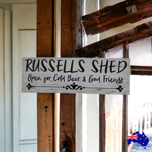 Shed Custom Beer Good Friends Sign - The Renmy Store Homewares & Gifts 