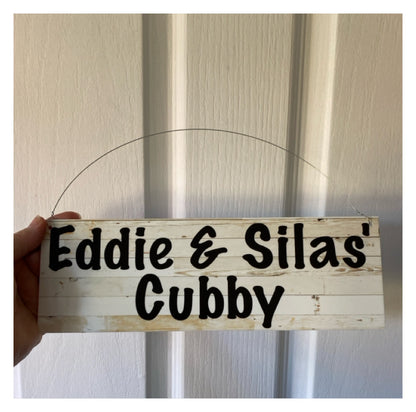 Cubby House Custom Personalised Kids Name Sign