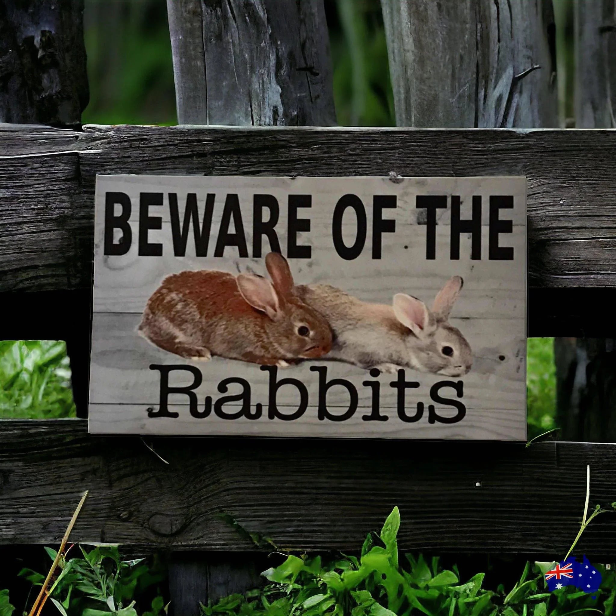 Beware Of The Rabbits Sign – The Renmy Store Homewares & Gifts