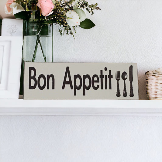 Bon Appetit With Cutlery Sign - The Renmy Store Homewares & Gifts 