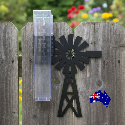 Rain Gauge Stake Wall Windmill Country