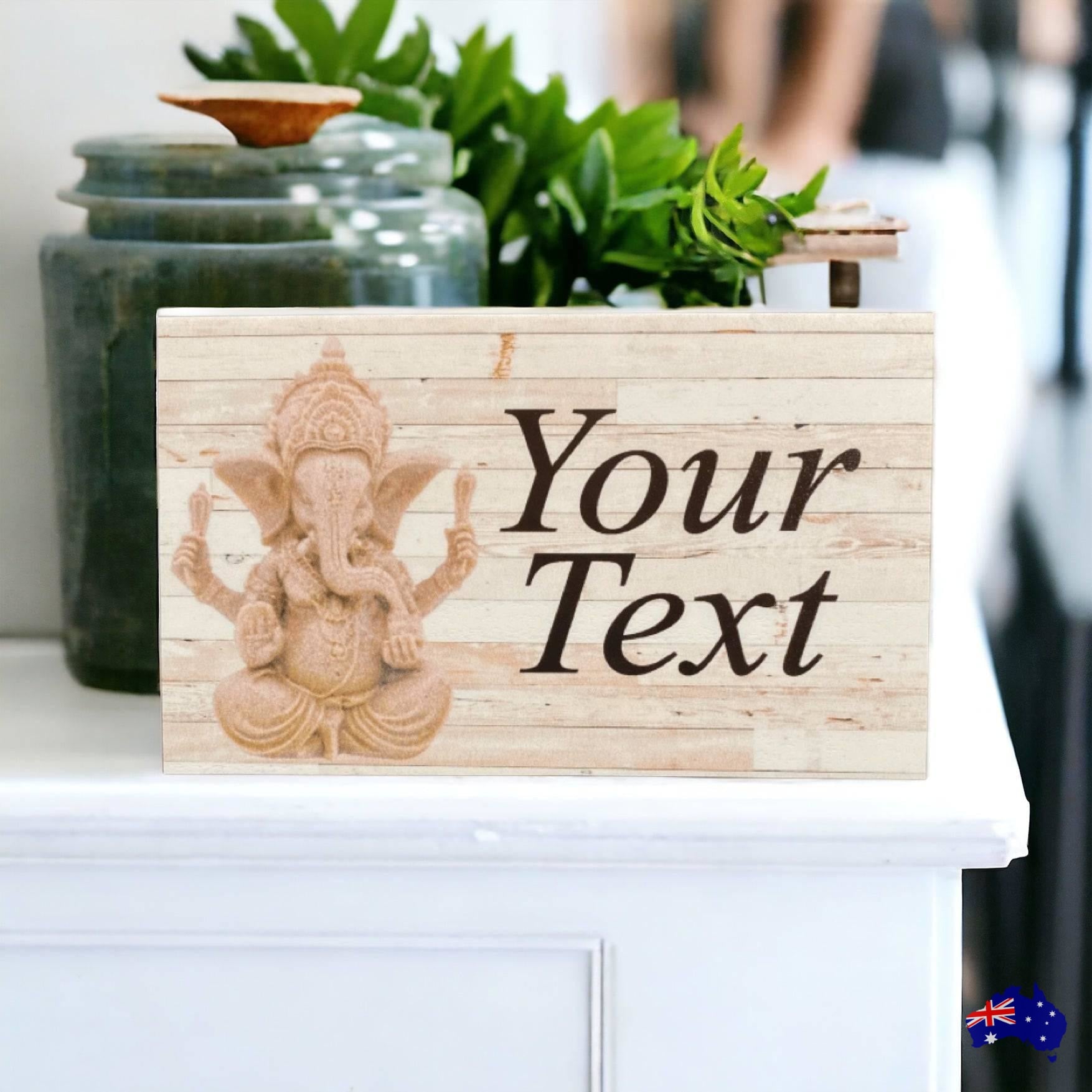 Buddha Ganesha Elephant Custom Sign - The Renmy Store Homewares & Gifts 