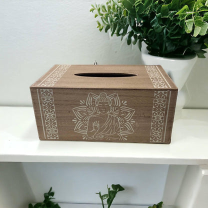 Tissue Box Lotus Buddha - The Renmy Store Homewares & Gifts 