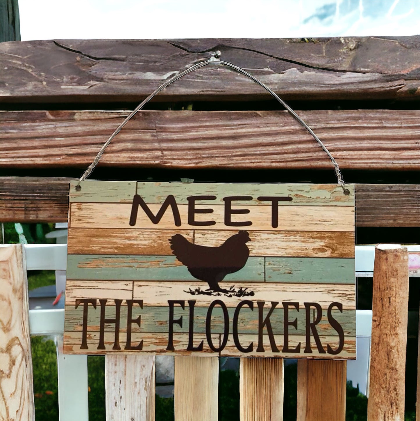 Meet The Flockers Chicken Sign - The Renmy Store Homewares & Gifts 