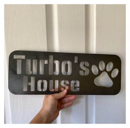 Kennel House Dog Custom Personalised Cor10 Steel Rusty Metal Sign
