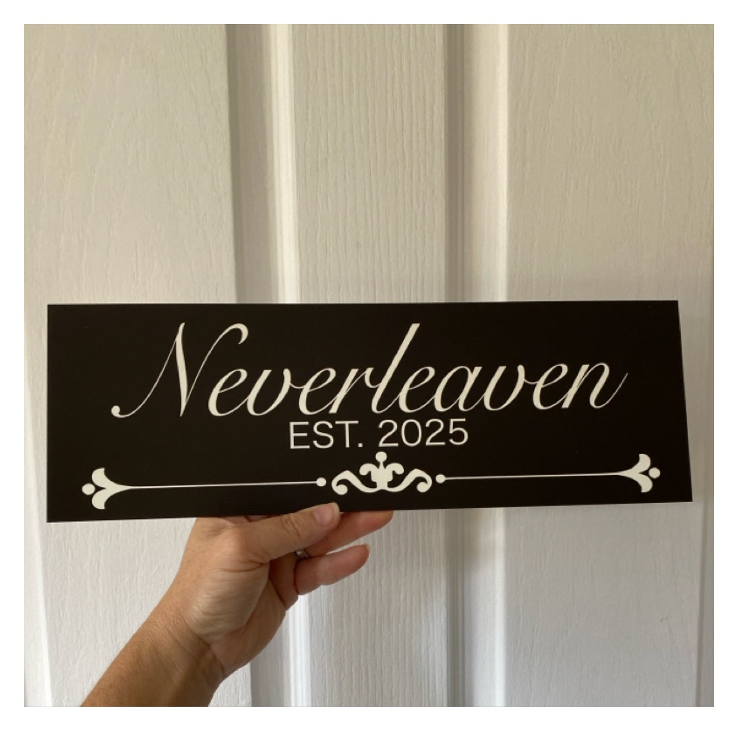 Family Name Custom Personalised Vintage Black Sign
