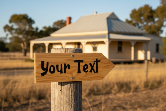 Totem Pole Arrow Custom Personalised Rustic Sign - Aussie Made