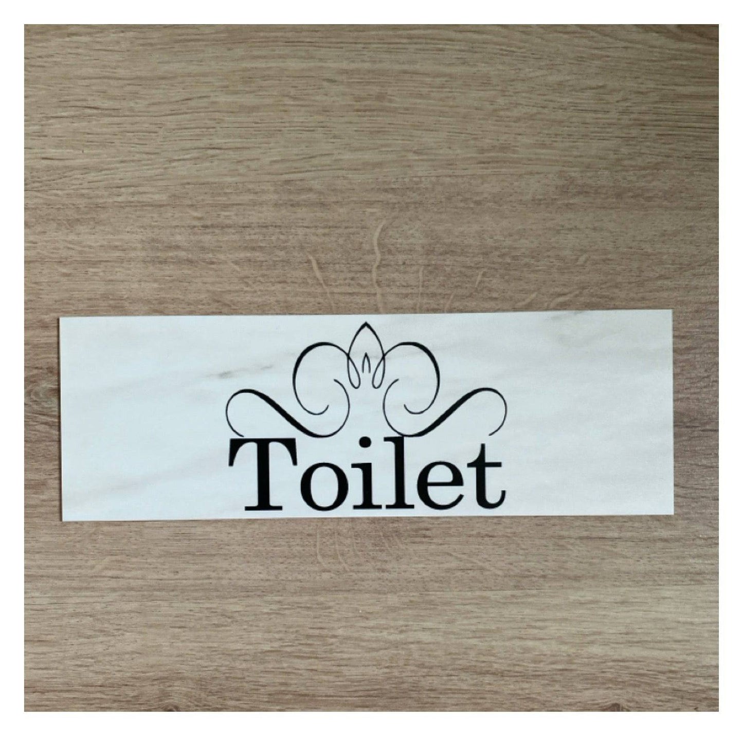 Toilet Laundry Bathroom French Scroll Door Room Sign - The Renmy Store Homewares & Gifts 