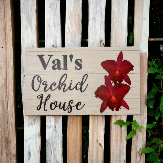 Orchid House Custom Wording Sign - The Renmy Store Homewares & Gifts 