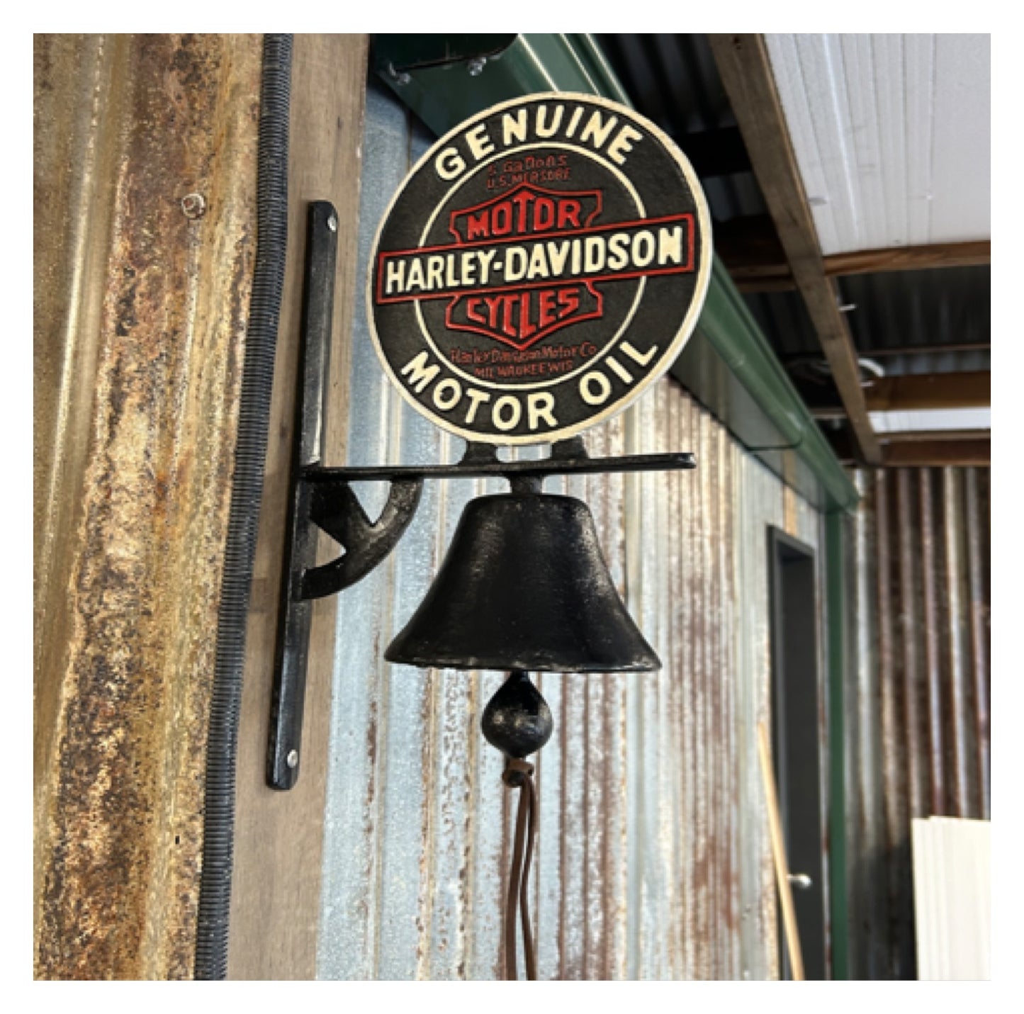 Doorbell Bell Harley Davidson Cast Iron Vintage