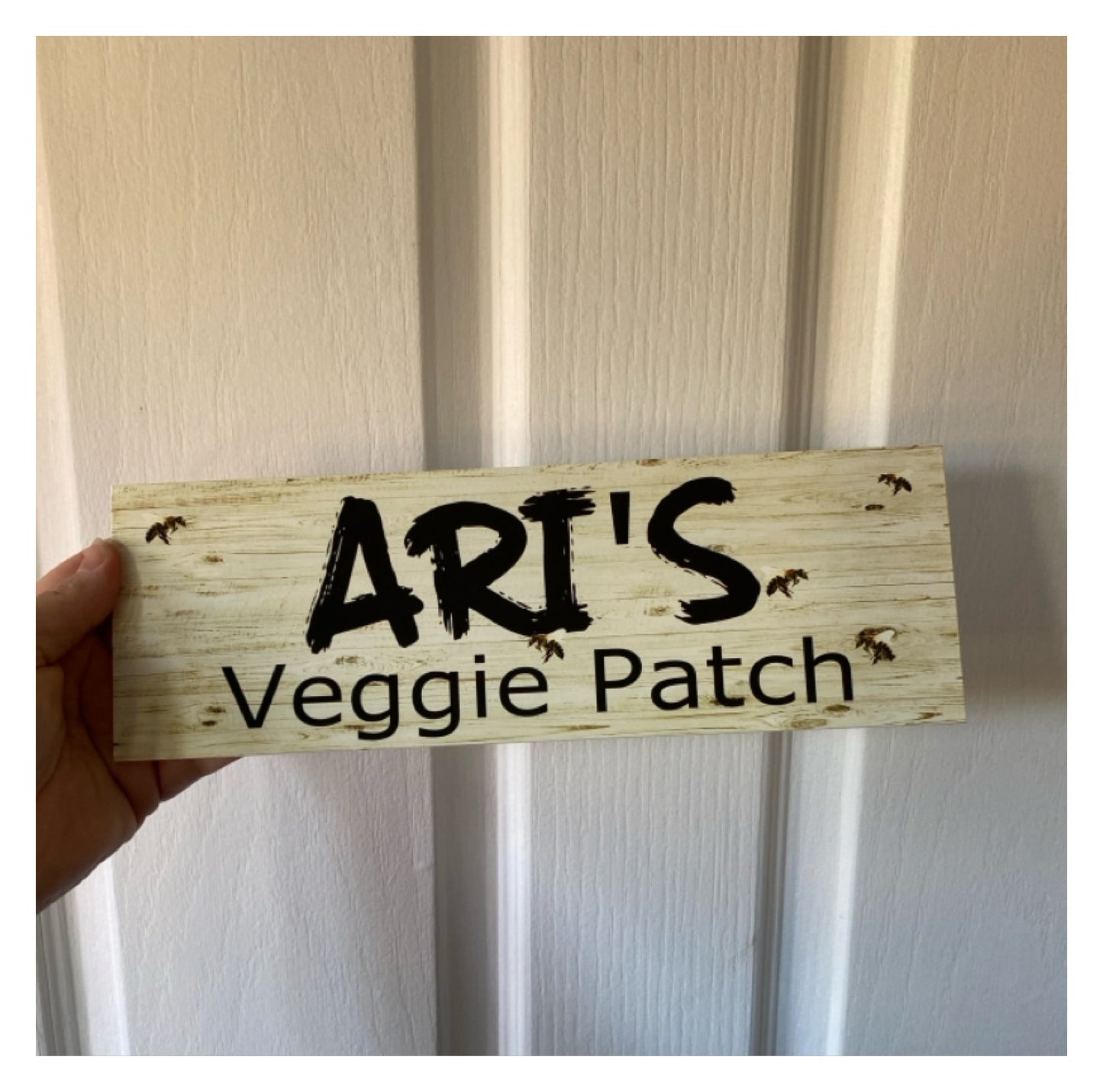 Custom Veggie Patch Garden Bees Sign
