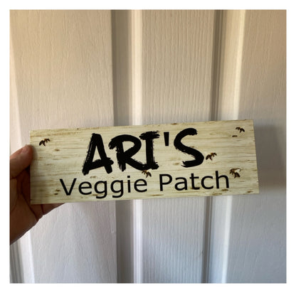 Custom Veggie Patch Garden Bees Sign