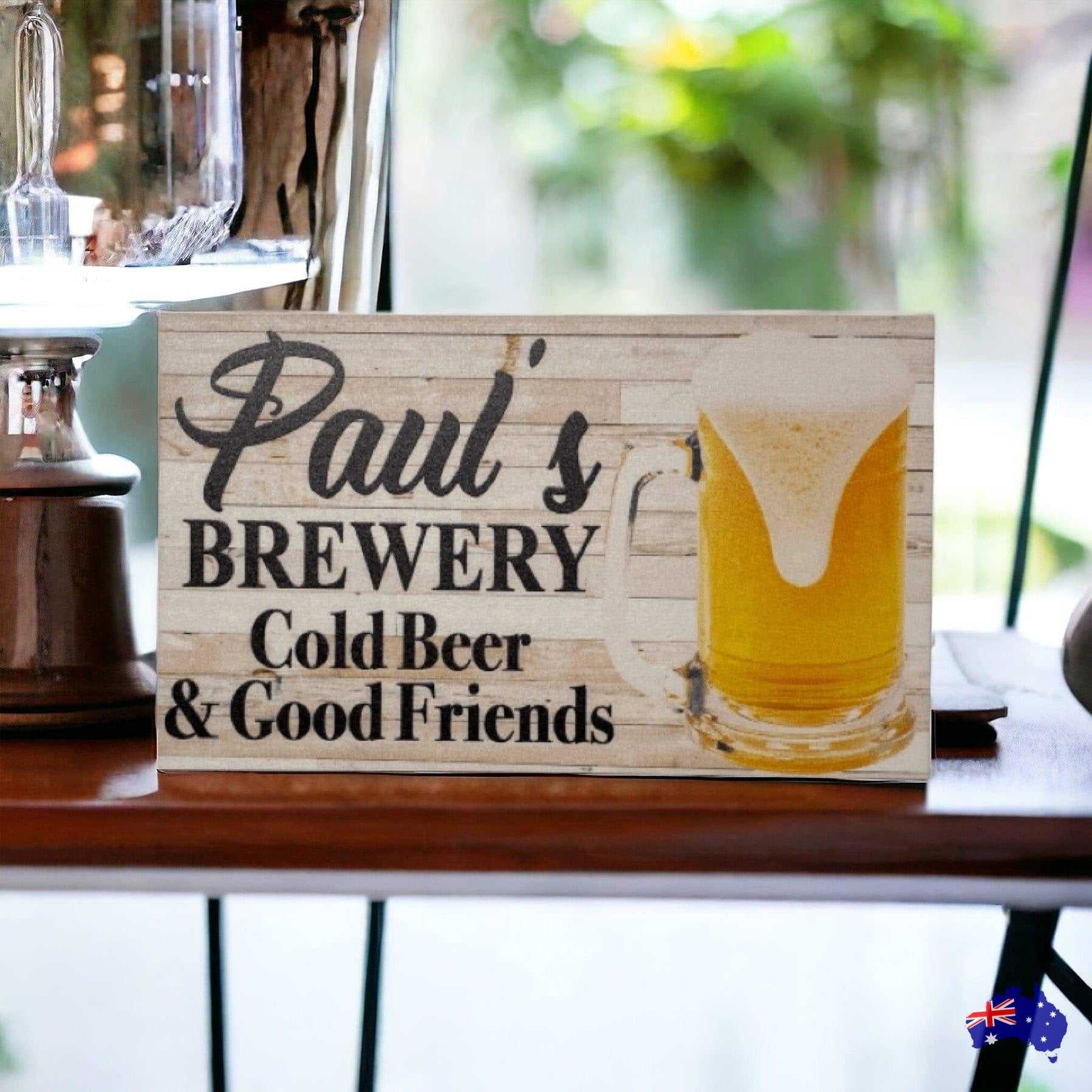 Brewery Cold Beer Good Friends Custom Personalized Sign - The Renmy Store Homewares & Gifts 