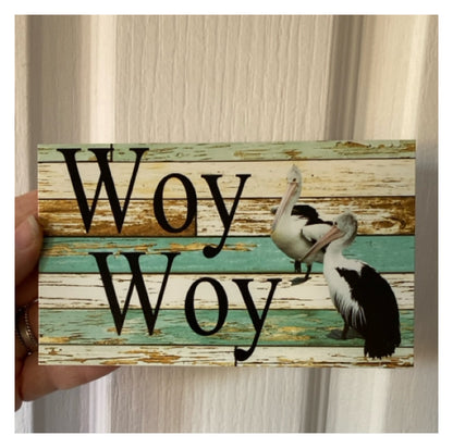 Pelican Bird Coastal Personalised Custom House Garden Sign