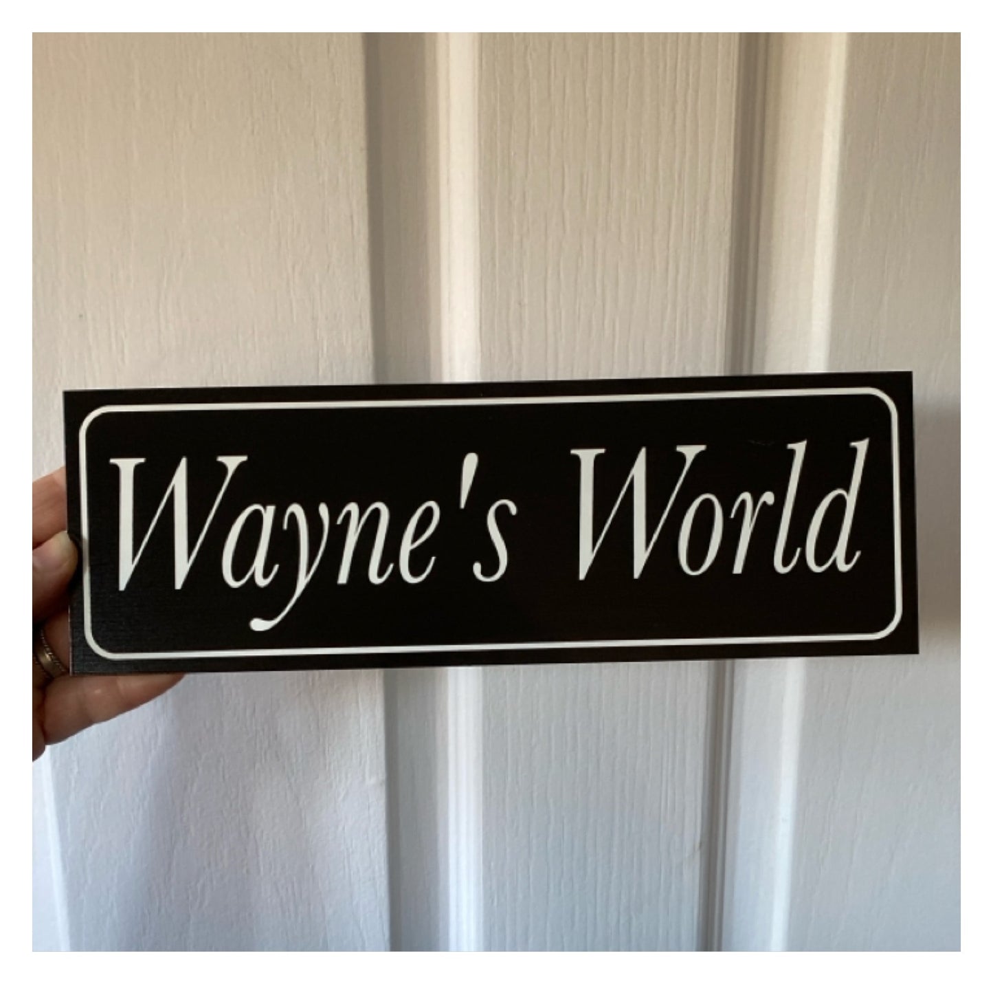 Black White Custom Personalised Outdoor Sign