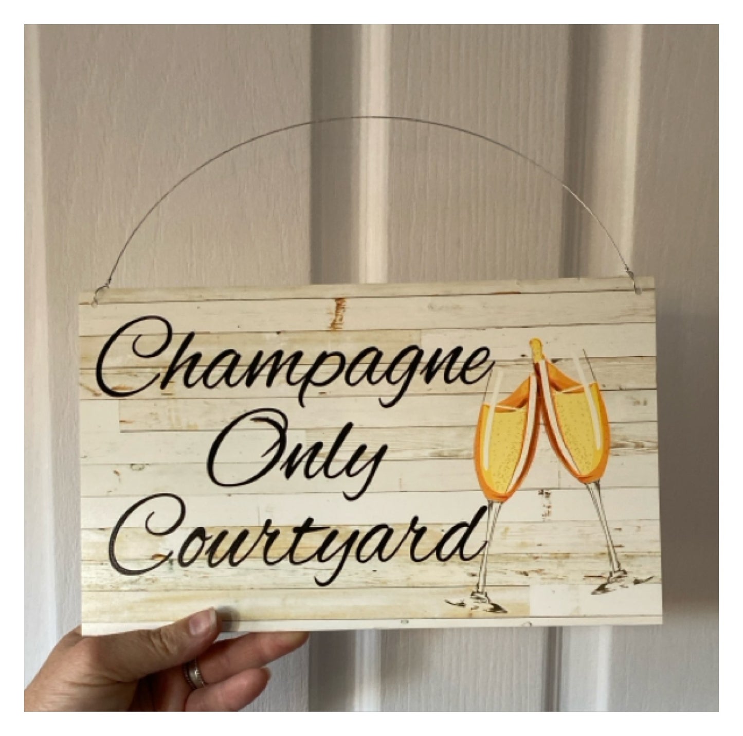 Champagne Celebration Custom Wording Text Sign