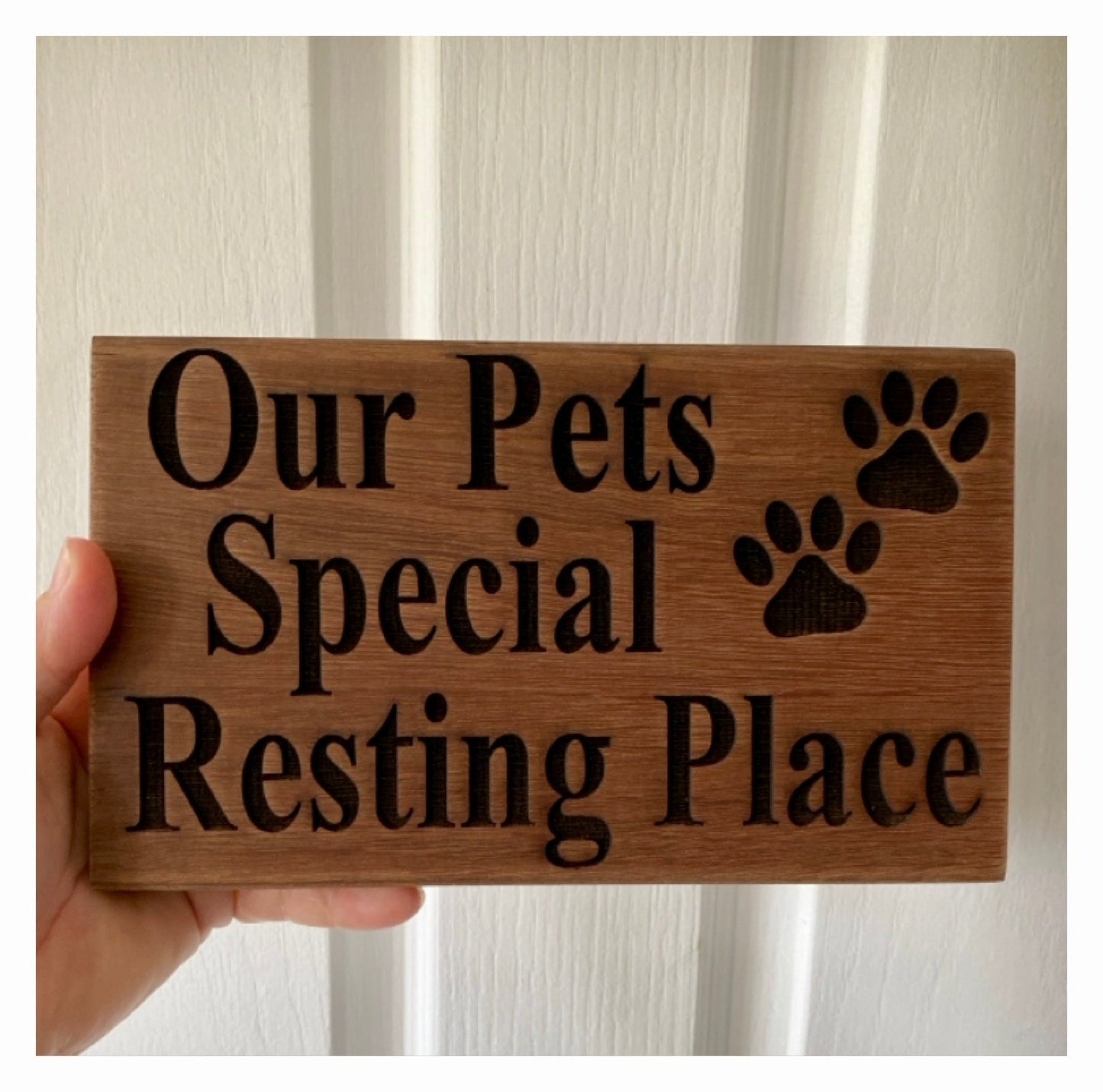 Hardwood Timber Wood Memorial Pet Custom Personalised Sign