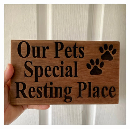 Hardwood Timber Wood Memorial Pet Custom Personalised Sign