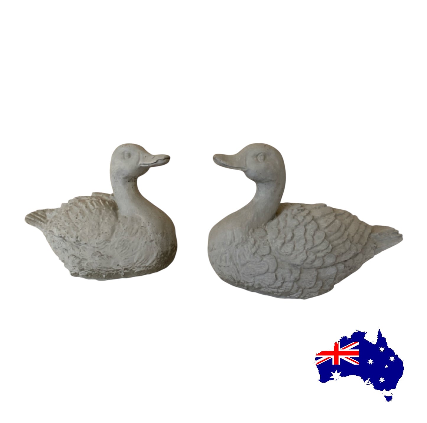 Duck Ornament Aussie Handmade Concrete Country Decor