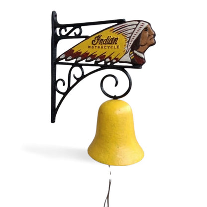 Doorbell Indian Motorcycle Vintage Rustic Cast Iron