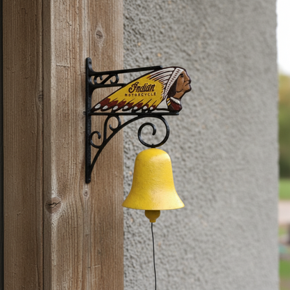 Doorbell Indian Motorcycle Vintage Rustic Cast Iron
