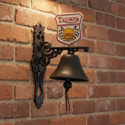Doorbell Triumph Motorcycle Vintage Rustic Cast Iron