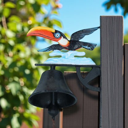 Doorbell Toucan Guinness Bird Vintage Rustic Cast Iron