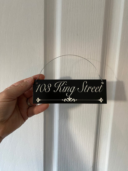 Family Name Custom Personalised Vintage Black Sign