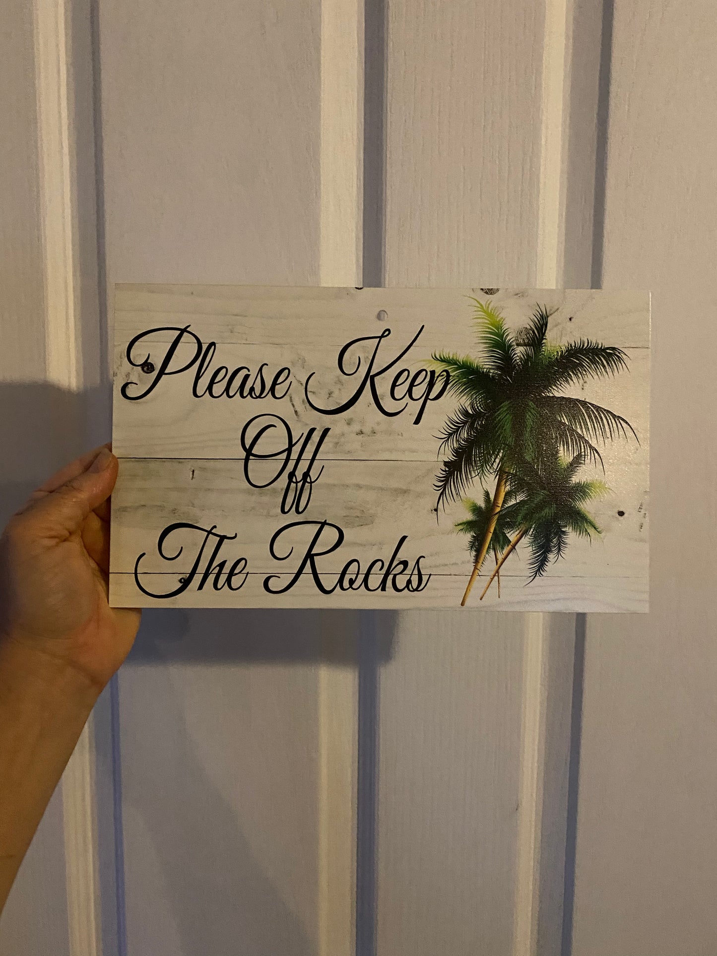 Personalised Beach House Number Custom Palm Tree Sign