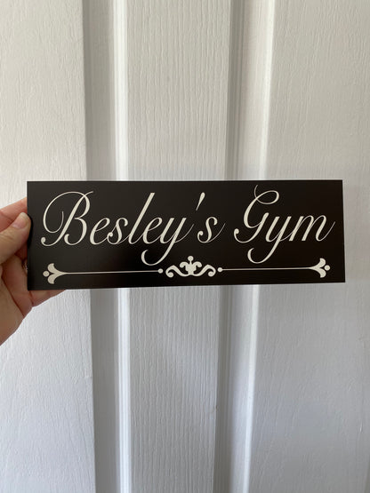 Family Name Custom Personalised Vintage Black Sign