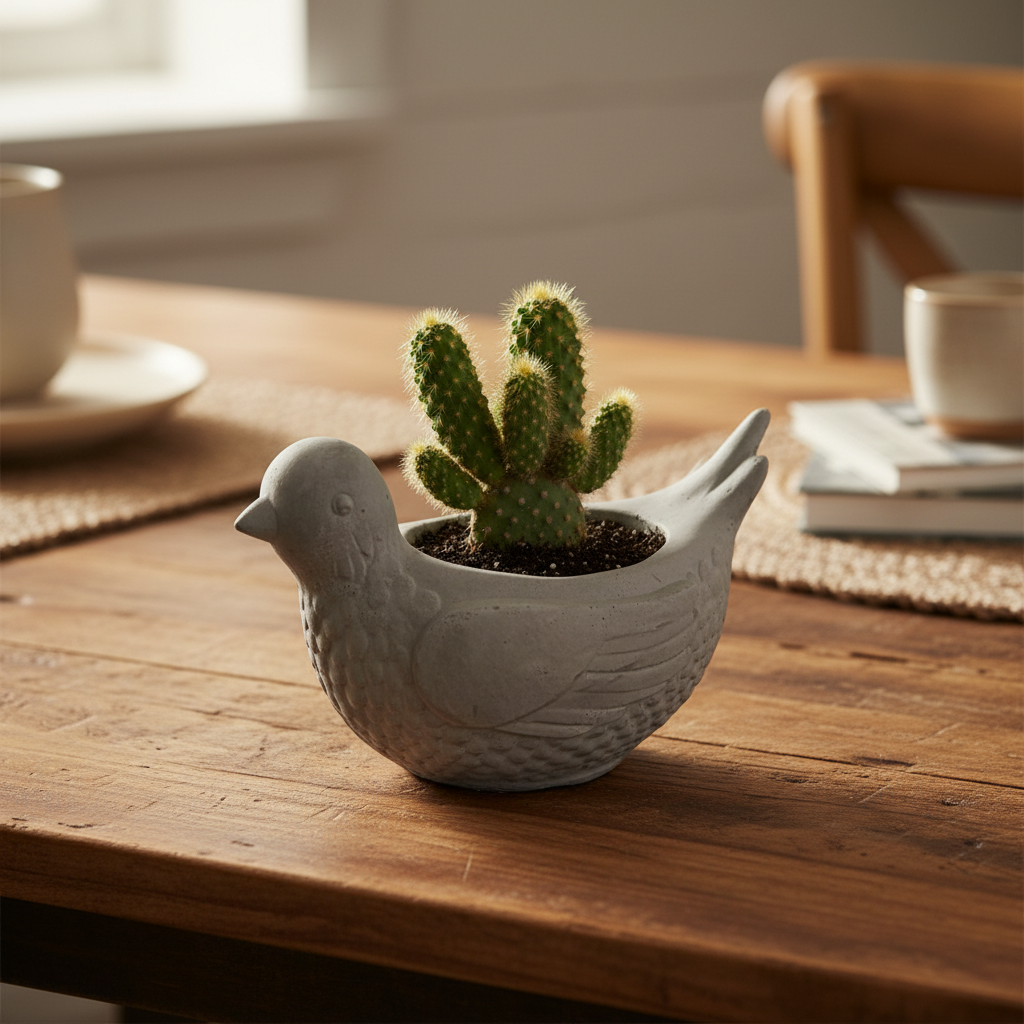 Concrete Pigeon Planter Pot | Handmade Australian Bird Succulent Pot
