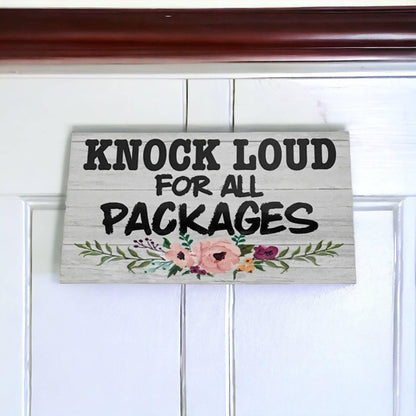 Knock For All Packages Door Sign - The Renmy Store Homewares & Gifts 